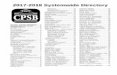 2017-2018 Systemwide Directory - Calcasieu Parish Public ... · 2017-2018 Systemwide Directory SCHOOL BOARD MEMBERS ... 217-4020 FAX 217-4021 ... Walker, Karen - Secretary for ...