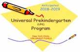UNIVERSAL PRE-KINDERGARTEN GRANT · UPK application packet. ... •Required full VCSD registration to take ... CBO’s –Community Based Organizations) Must meet all NYS UPK