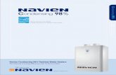 Navien Condensing 98% Tankless Water Heaters · Built-in Circulation Pump with Mini Bu˚er Tank (“A” Model only) • Delivers hot water to ﬁxtures quickly resulting in water