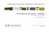 O AND SERVICE MANUAL - Cardiac Science€¦ · have the serial and model numbers av ailable when contacting Technical Support. ... The Powerheart G3 AED Operator and Service Manual