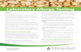 Laboratory Allergy Testing - Dorevitch Pathology > … Allergy Brochure_D7...General Laboratory allergy testing measures immunoglobulin E (IgE) specific to allergen(s) in serum. Allergen-specific