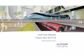 Half YearResults Fiscal Year2017/18 - Alstom document...Innovation label at Busworld’sawards for Aptis © ALSTOM 2017. All rights reserved. Information contained in this document