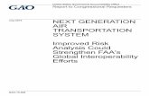 GAO-15-608, NEXT GENERATION AIR TRANSPORTATION SYSTEM: Improved … · 2015-08-28 · Report to Congressional . NEXT GENERATION AIR TRANSPORTATION SYSTEM Improved Risk Analysis Could