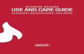 WARMING DRAWER USE AND CARE GUIDE - Sub …/media/files/united states/product downloads...WARMING DRAWER USE AND CARE GUIDE CLEANING, MAINTENANCE ... baby food jars and ... lightly