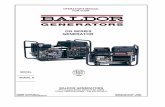 DG SERIES GENERATOR - Baldor.com · DG SERIES GENERATOR MODEL ... Note that this manual covers only very basic information in regards to the engine. ... The generator sets …