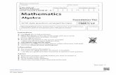 In the style of: Centre Number Candidate Number Pearson ...bland.in/algebra1f.pdf · Mathematics Foundation Tier 1MA1/1F ... Level 1/Level 2 GCSE (9 - 1) Algebra ... –3 –2 1–O