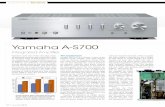 Yamaha A-S700 · appraisal of the performance of the Yamaha A-S700 Integrated Ampliﬁ er should continue on and read the LABORATORY REPORT published on the following pages.