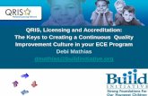 QRIS, Licensing and Accreditation: The Keys to Creating a ... · Culture of Continuous Quality Improvement “One major purpose of a QRIS is to recognize quality and promote a culture