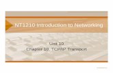 NT1210 Introduction to Networking - YPW€¦ · NT1210 Introduction to Networking Unit 10 Chapter 10, ... Three TCP Flows with Unique TCP Ports per Host Figure 10-10 22.