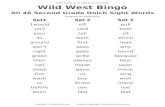 €¦  · Web viewWild West Bingo. All 4. 6. Second. Grade . Dolch . Sight . Words. Ordered by frequency