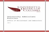 University of the District of Columbiafiles.udc.edu/docs/admissions/Admissions Policies...  · Web view2018-06-19 · Minimum overall Band score of 6 on the ILETS . ... A 500-word