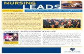 NURSING LEADS Leads Summer 2014.pdf · NURSING LEADS College of Nursing Newsletter ... I also like the idea that ... then you have found your calling. For me nursing begins with compassion