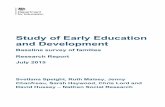 Baseline survey of families Research Report July 2015 · Study of Early Education and Development . Baseline survey of families . Research Report . July. 2015 . Svetlana Speight,