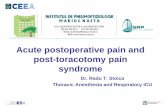 Acute postoperative pain and post-toracotomy pain …atimures.ro/wp-content/uploads/2016/12/Stoica-Radu-Durerea-acuta... · Acute postoperative pain and post-toracotomy pain syndrome