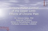 Sensory-Motor Physiology of the Upper Limb · Sensory-Motor Control of the Upper Limb: Effects of Chronic Pain Dr. Victoria Galea, PhD Associate Professor School of Rehabilitation