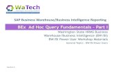 SAP Business Warehouse/Business Intelligence Reporting · SAP Business Warehouse/Business Intelligence Reporting ... a basic ad hoc query in BEx Query Designer. ... SAP Business Warehouse/Business
