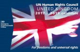 UN Human Rights Council UNITED KINGDOM · Defending the freedom of people of all religions and beliefs to live without discrimination and violence. We will continue to challenge discriminatory