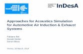 Approaches for Acoustics Simulation for Automotive … for Acoustics Simulation for Automotive Air Induction & Exhaust Systems ... Acoustics Simulation for Automotive Systems Transmission