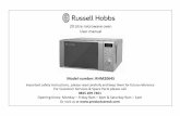 20 Litre microwave oven User manual - Russell Hobbsmda.russellhobbs.com/IBS/RHM2064R.pdf · 20 Litre microwave oven User manual Model number: RHM2064S Important safety instructions