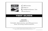 TEST GUIDE - University of La Verneacademic.laverne.edu/~ear/te/TEMain/CsetPrep/CS_136items.pdf · This example represents which of the following ... California Subject Examinations