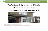 Water Hygiene Risk Assessment in Accordance with L8 · 2014-04-22 · Water Hygiene Risk Assessment in Accordance with L8 Site Location:- xxxxxxxxxxxxxxxxxxx Risk Assessment conducted