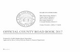 OFFICIAL COUNTY ROAD BOOK 2017 · OFFICIAL COUNTY ROAD BOOK Following is a brief initroduction to the Official County Road Book: 1. Class: Class will be as 1,2, or 3. 1 Valley Roads