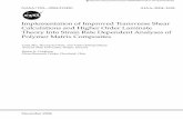 Implementation of Improved Transverse Shear Calculations ... · Implementation of Improved Transverse Shear ... computational efficiency is critical in the numerical analysis of such