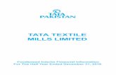 TATA TEXTILE MILLS LIMITED - Shahid Anwar Tata Yearly... · Mr. Shahid Anwar Tata ... We have reviewed the accompanying condensed interim balance sheet of TATA TEXTILE MILLS LIMITED
