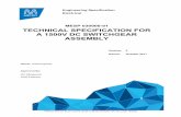 TECHNICAL SPECIFICATION FOR A 1500V DC … · This document is the MTM technical specification for a indoor metal-clad 1500V DC n ... • busbar compartment ... TECHNICAL SPECIFICATION