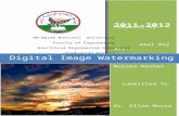Digital Image Watermarking · Web viewIn chapter one we have general definition of digital image watermarking, our own work in watermarking start on chapter two using DWT first we