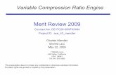Merit Review 2009 - US Department of Energy · 2014-03-20 · Variable Compression Ratio Engine. Merit Review 2009. Contract No. DE-FC26-05NT42484. Project ID: ... Prior VCR actuators