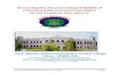 Annual Quality Assurance Report (AQAR) of Internal Quality ... · Annual Quality Assurance Report (AQAR) of Internal Quality Assurance Cell (IQAC) ... Pin Code Institution e-mail