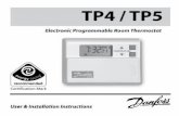TP4 / TP5 - Welcome to Alde UK · 3 Installation Instructions Product Specification Thermostat features TP4 TP5 Power supply x AA/MN 500/LR alkaline cells 4 hour programming l 5