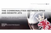 THE COMMONALITIES BETWEEN RPAS AND REMOTE .THE COMMONALITIES BETWEEN RPAS AND REMOTE ATS. ... NOT