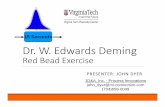 15 Seconds Dr. W. Edwards Deming - vtrc.vt.edu · Dr. Deming’s 14 Points 1) Create constancy of purposetoward improvement of product and service, ... Adopt the new philosophy. We