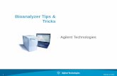 Bioanalyzer Tips & Tricks - Agilent · Key essentials of chip and ... • Protocol for standard Protein assays are different from High Sensitivity Protein ... electrophoresis (G293868300)