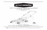 19 Cordless Self-propelled Lawn Mower - Searsdownload.sears.com/docs/spin_prod_827588812.pdf · 19" Cordless Self-propelled Lawn Mower Read all safety rules and instructions carefully
