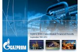 1Q2012 IFRS Consolidated Financial Results - gazprom.com · By their nature, forward-looking statements involve risks and ... expanding of Gazprom Group’s scope of ... 1Q2012 IFRS