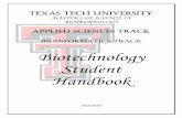 Texas Tech University€¦ · Texas Tech University MASTER’S OF SCIENCE IN ... Academic Calendar 18 Fall Approved ... Advising Worksheet 32 We would like to ...