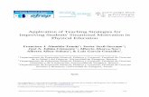 Application of Teaching Strategies for Improving … · Application of teaching strategies to improve students’ situational motivation in Physical Education. Electronic Journal