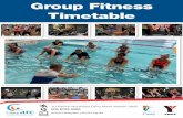 Group Fitness Timetable · Aqua Movers: set in a fun and sociable environment for our more senior participants, to increase fitness, mobility, flexibility and strength.