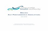 KKEEYY PPEERRFFOORRMMAANNCCEE IINNDDIICCAATTOORRSS · MMAACCRROO KKEEYY PPEERRFFOORRMMAANNCCEE IINNDDIICCAATTOORRSS June 2016 Prepared by Nova Scotia Health Authority System Performance
