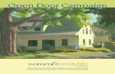 Open Door Campaign - Women & Family Life Center€¦ · Open Door Campaign The Women & Family ... issues, and eventually divorce. Jane was matched with a trained ... 400 families