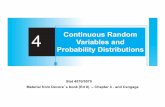 4 Continuous Random Variables and Probability Distributions · 4 Continuous Random Variables and Probability Distributions ... 5 Probability Distributions for Continuous ... The normal
