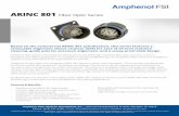 ARINC 801 Fiber Optic Series€¦ · Based on the commercial ARINC 801 specification, this series features a removable alignment sleeve retainer (ASR) for ease of termini end-face