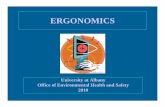 ERGONOMICS - University at Albany · WHAT IS ERGONOMICS? From the Greek: ergon work and nomoi natural laws Defined by Webster as: Biotechnology