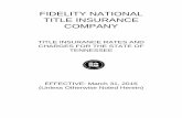 FIDELITY NATIONAL TITLE INSURANCE COMPANY · The new policy coverage is ALTA in form (including an ALTA Loan Policy or ALTA Short Form Residential Loan Policy) ... FIDELITY NATIONAL