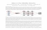 Man in the Middle Attacks - unitn.it Man in the Middle Attacks Network Security Lab – University of Trento – 2016-04-27 Ali Davanian – Amit Kumar Gupta – Jan Helge Wolf Introduction