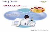 Automatic Titrator - Analyticon · Modular Concept Allows Expansion for Your Future Needs System Overview Turntable TTT-510 Automatic sampler AST-3210 External printer EPS-R Second