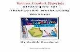 Strategies for Interactive Notetaking Webinar · Strategies for Interactive Notetaking Webinar . ... assorted graphic organizers to guide ... and then glue that page into the notebook